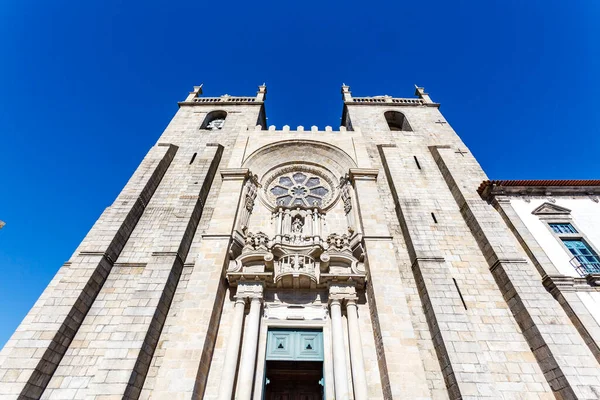 Fasáda Porto Katedrály Porto Portu Portugalsko Evropa — Stock fotografie