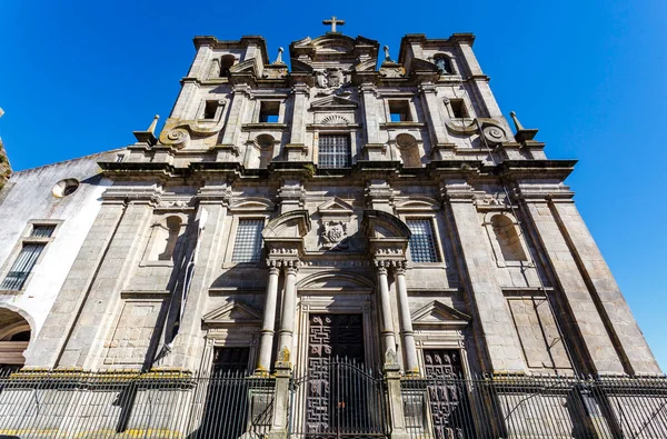 Fasada Kościoła Rzymskokatolickiego Porto Portugalia Europa — Zdjęcie stockowe