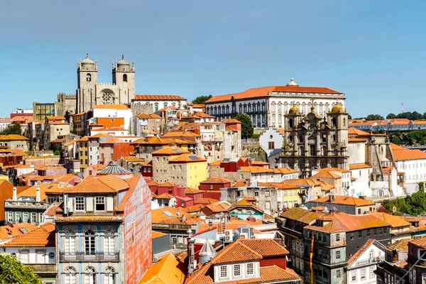 Pohled Katedrálu Porto Vrcholu Kopce Historickém Centru Porto Portual Evropa — Stock fotografie
