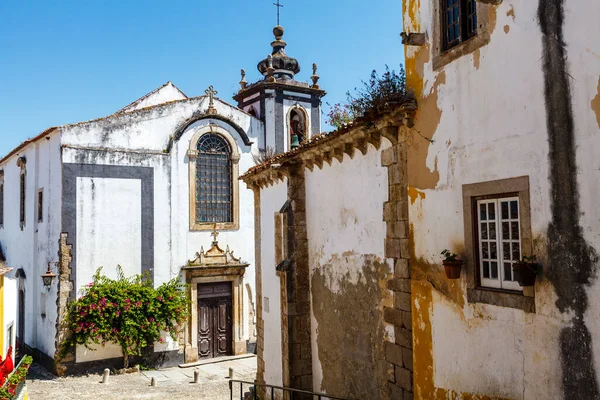Santa Maria Templom Itt Obidos Portugália Európa — Stock Fotó