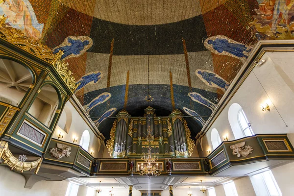 Rico Interior Decorado Iglesia Domkirke Oslo Noruega Europa — Foto de Stock