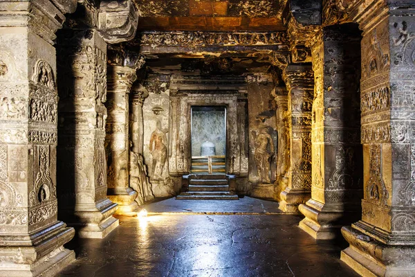 Interior Kailasa Temple Ellora Caves Maharashtra India Asia — Stock Photo, Image