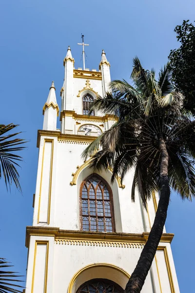 Klocktornet Sankt Thomas Katedral Mumbai Maharashtra Indien Asien — Stockfoto