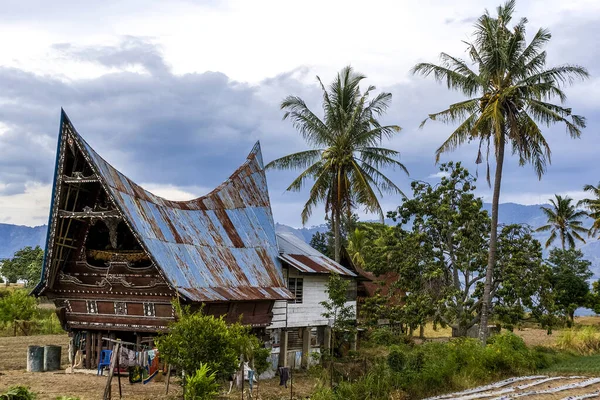 Дом Батак Острове Самосир Озеро Тоба Суматра Индонезия Азия — стоковое фото