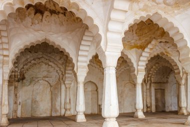 Bibi Ka Maqbara, Aurangabad, Maharashtra, Hindistan ve Asya 'daki caminin içi.