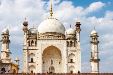 Bibi Ka Maqbara 'nın dışı - bebek Taj Mahal - Aurangabad, Maharashtra, Hindistan, Asya' da