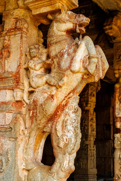 Utanför Kuduregombe Mandalatemplet Hampi Karnataka Indien Asien — Stockfoto