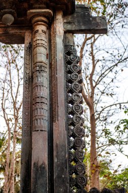 Adil Şah 'ın saray kapısı 1820' de yıkıldı, Eski Goa, Goa Velha, Goa, Hindistan, Asya