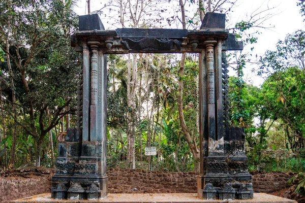Puerta Del Palacio Adil Shah Demolida 1820 Old Goa Goa —  Fotos de Stock