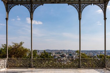 Hyderabad 'dan görüntü Falaknuma Sarayı, Hyderabad, Telangana, Hindistan, Asya