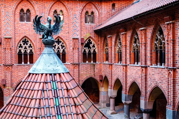 Außenansicht Des Schlosses Marienburg Marlbork Polen Europa — Stockfoto
