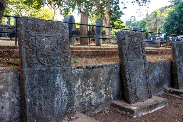 Alter Portugiesischer Friedhof Goa Velha Old Goa Goa Indien Asien — Stockfoto
