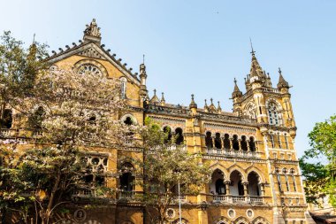 Chhatrapati Shivaji Terminus 'un dışı, eski Mumbai, Maharashtra, Hindistan, Asya' daki Victoria Terminus istasyonu.