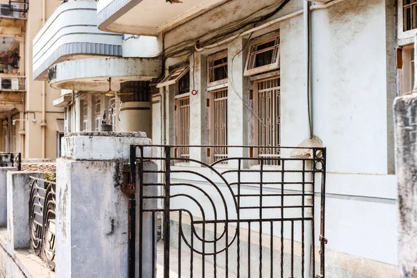 Exteriér Bytového Domu Viktoriánském Art Deco Stylu Bombaji Maháráštra Indie — Stock fotografie