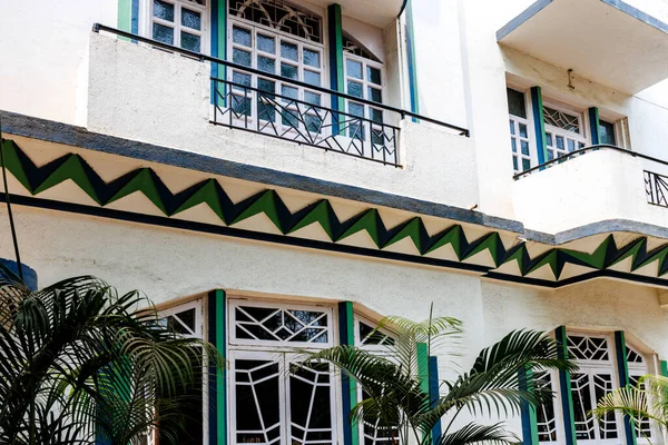Exterior Edificio Apartamentos Estilo Victoriano Art Deco Mumbai Maharashtra India —  Fotos de Stock
