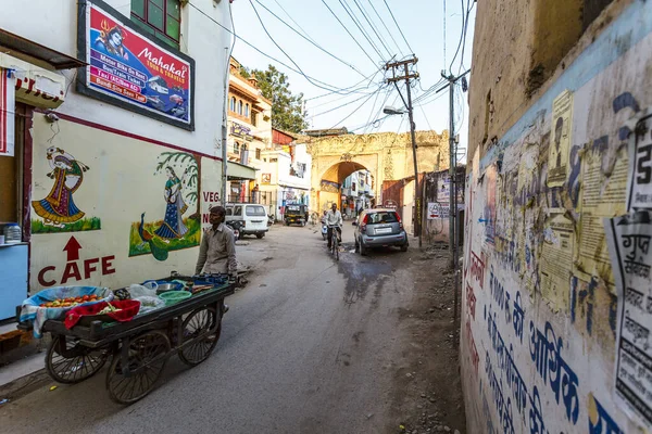 Street Life Old City Bundi Rajasthan India Asia — Stock Photo, Image