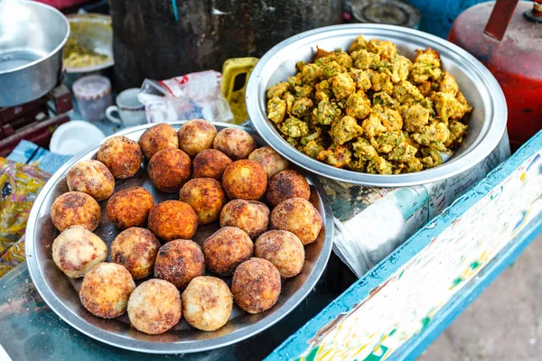 Yerel Hint Yemekleri Hint Çörekleri Jodhpur Rajasthan Hindistan Asya Bir — Stok fotoğraf