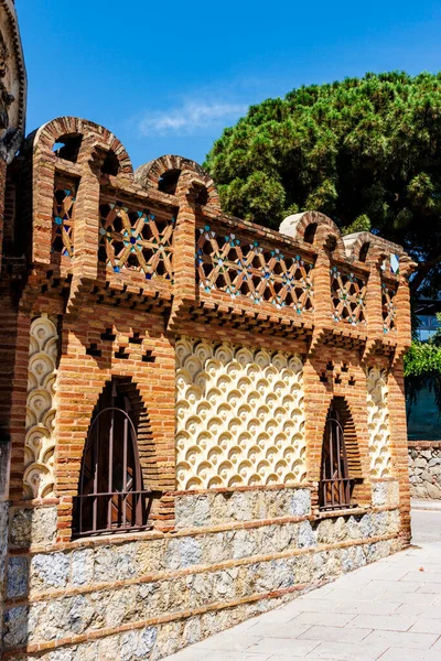 Exterior Guell Pavilions Pedralbes Barcelona Catalonia Spain — Stock Photo, Image