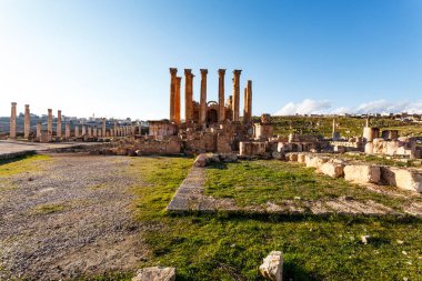 Antik Artemis Tapınağı: Jerash içinde Kuzey berbat Jordan, Arabistan, Ortadoğu