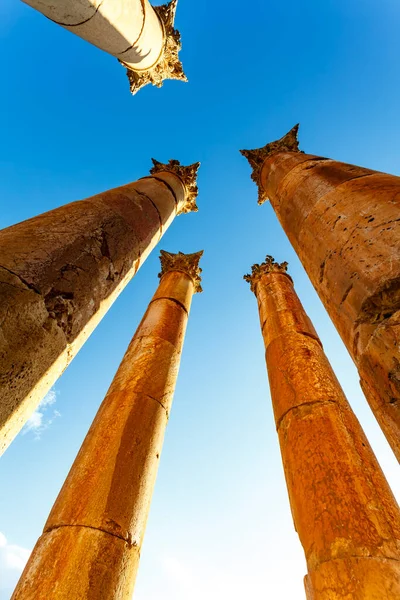 杰拉什 北约旦 阿拉伯 中东的古阿耳忒弥寺遗址 — 图库照片