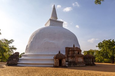 Beyaz stupa Kiri Vihara Polonnaruwa, Sri Lanka, Asya 'da