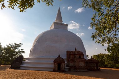 Beyaz stupa Kiri Vihara Polonnaruwa, Sri Lanka, Asya 'da