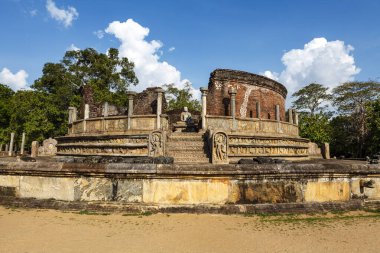 Polonnaruwa harabelerinden Vatadage (Yuvarlak Ev), Unesco Dünya Mirası Alanı, Sri Lanka, Asya