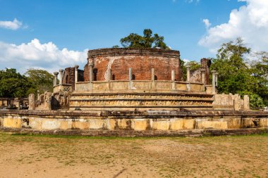 Polonnaruwa harabelerinden Vatadage (Yuvarlak Ev), Unesco Dünya Mirası Alanı, Sri Lanka, Asya