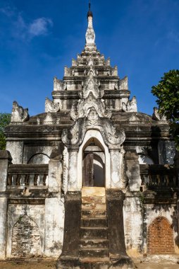 Beyaz pagoda, Schwezigon Paya, Nyaung U, Bagan, Myanmar, Asya