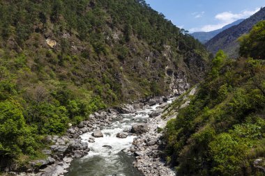 Doğu Butan 'daki Dangme Chu Nehri, Butan, Asya
