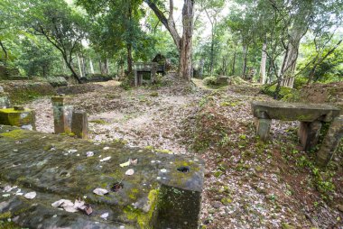 Khmer Tapınakları Kaoh Ker Doğu Kasabası Srayong Batı Şehri Preah - Koh Ker, Angkor, Kamboçya - Asya