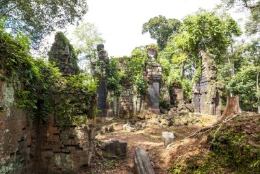 Khmer Tapınakları Kaoh Ker Doğu Kasabası Srayong Batı Şehri Preah - Koh Ker, Angkor, Kamboçya - Asya