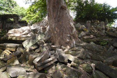 Khmer Tapınakları Koh Ker Doğu Kasabası Srayong Batı Şehri Preah - Kamboçya - Asya