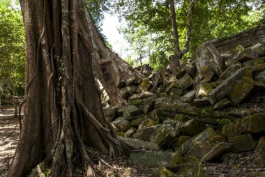 Khmer Tapınakları Koh Ker Doğu Kasabası Srayong Batı Şehri Preah - Kamboçya - Asya