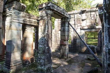 Banteay Kdei 'nin dışı, Angkor, Kamboçya, Asya' daki bir Budist tapınağı.