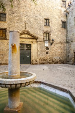 Plaza de Sant Felip Neri square in Barcelona, Catalonia, Spain, Europe