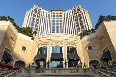 Las Vegas, Nevada, Amerika Birleşik Devletleri 'ndeki Palazzo Otel ve Kumarhanesi' nin dışı.