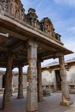 Hazararama tapınağının dışı, Hampi, Karnataka, Hindistan, Asya