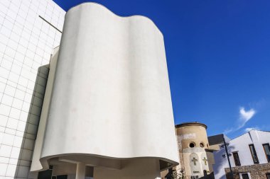 Barselona, Katalonya, İspanya ve Avrupa 'daki Çağdaş Sanat Müzesi cephesi