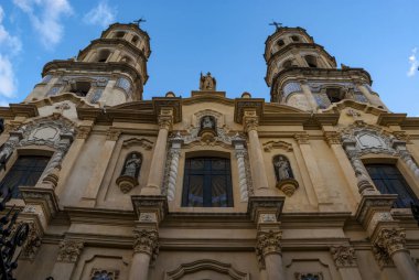 Baslica Nuestra 'nın dışı Senora del Pilar, Buenos Aires' te bir koloni kilisesi, Arjantin, Güney Amerika