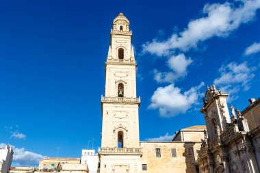 Lecce Katedrali 'nin dışı (Santa Maria Katedrali) Lecce, Apulia, İtalya - Avrupa