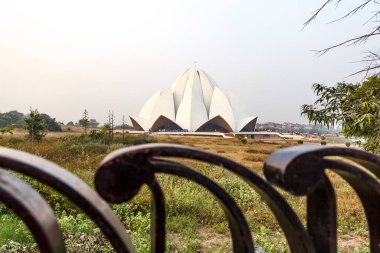 Exterior of the Lotus Temple in New Delhi, India, Asia clipart