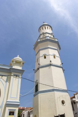 George Town, Penang, Malezya, Asya 'daki Acheen Caddesi Malay camisinin dış ve minaresi
