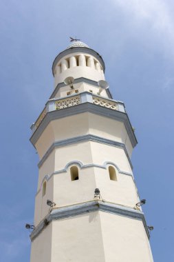 George Town, Penang, Malezya, Asya 'daki Acheen Caddesi Malay camisinin dış ve minaresi