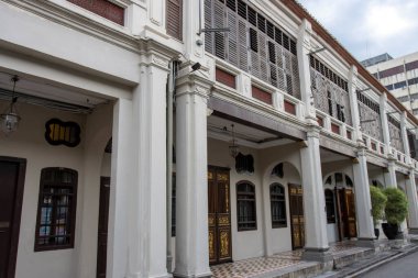 Chinese merchant house in the old disrict of George Town, Penang, Malaysia, Asia clipart