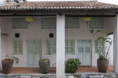Chinese merchant house in the old disrict of George Town, Penang, Malaysia, Asia clipart