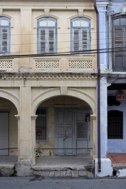 George Town, Penang, Malezya, Asya 'daki eski bir Çin ticaret evi.