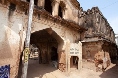 Ancient Gaushala gate in Orchha, Madhya Pradesh, India, Asia clipart
