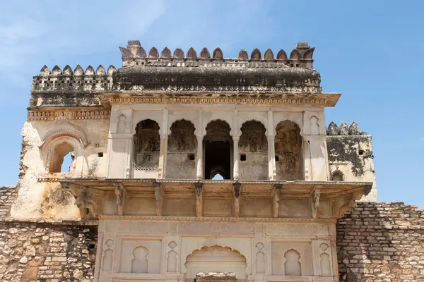 Utanför Chaubey Mahal Kalinjar Fort Kalinjar Banda District Uttar Pradesh Royaltyfria Stockbilder