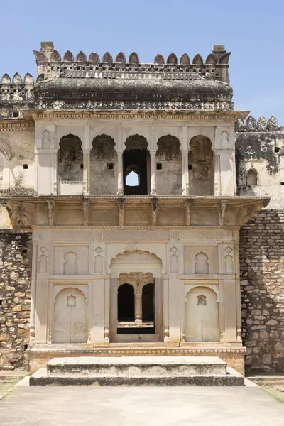 Utanför Chaubey Mahal Kalinjar Fort Kalinjar Banda District Uttar Pradesh Stockbild